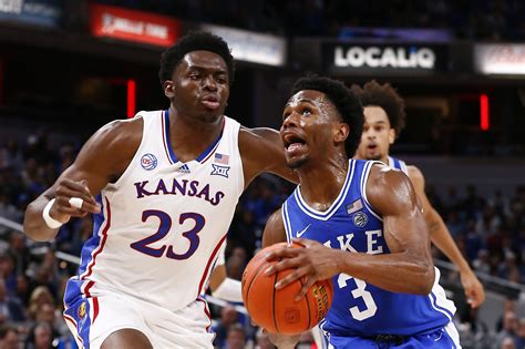 May 16, 2023 · Ernest Udeh blocked four shots against Duke during a 69-64 win over the Blue Devils in November. Forward Jalen Wilson led Kansas with 25 points in 38 minutes played, while Duke center Kyle ... . 