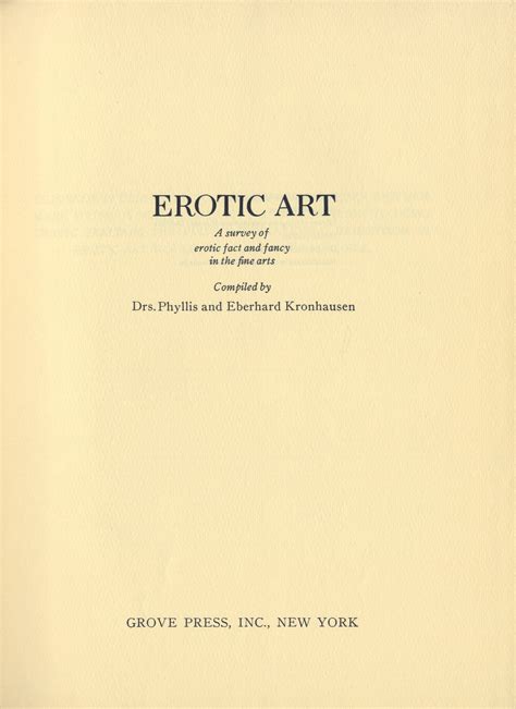 Erotic art a survey of erotic fact and fancy ion the fine arts. - Ecrire une these ou un momoire en science humaines..