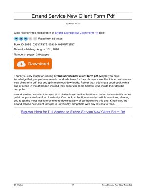 Errand Service New Client Form Pdf
