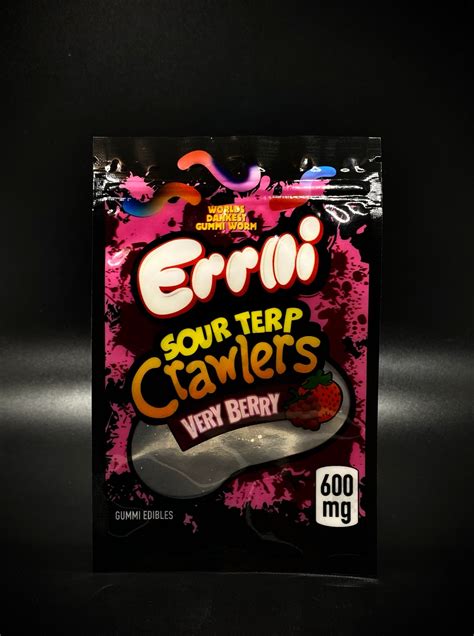 Errlli gummies. Multi-flavored gummy worms covered in a tongue-twisting goodness, striking the perfect balance of sweet and sour in every bite. A very berry, tooth-tickling twist on the original sour gummy worm in three fruity flavor combinations : A big bite of sour gummy goodness in mouth-morphing, tentacle-tearing awesomeness. 