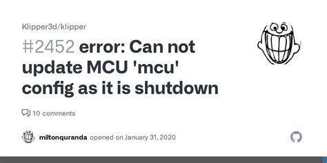 Error: Can not update MCU