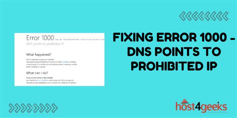 Error 1000 Dns Points To Prohibited Ip 