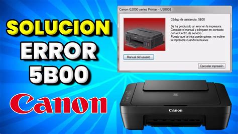 Error 5b00 canon g2000.  Se nos apag&oacute; tambi&eacute;n, pero hizo el proceso de ...