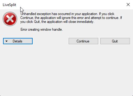 Error Creating Window Handle C# Developer Community