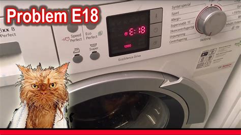 Error E18 in the Siemens washing machine - what to do