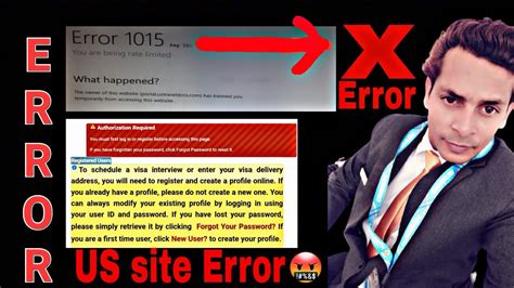 Error Message while booking US visa appointment - YouTube