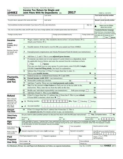 Error Page - IRS tax forms