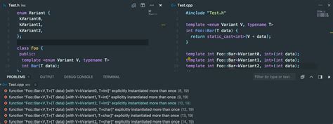 Error Squiggles showing for valid C++ code using explicit template