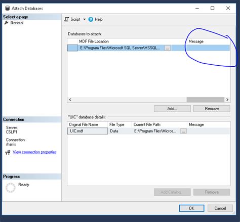 Error attaching WSUS database on SQL 2024