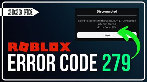 Error code 279 roblox. Are you encountering the Roblox Error Code 279 while trying to play the game? Don't worry, we've got you covered! Here are 4 methods to resolve the "Failed T... 