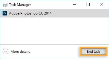 Error with Adobe products: Close the following applications