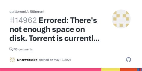 Errored: There's not enough space on disk. qBittorrent. 