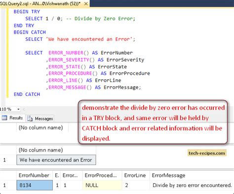 Errors are not handled by Try/Catch Block in SQL Server