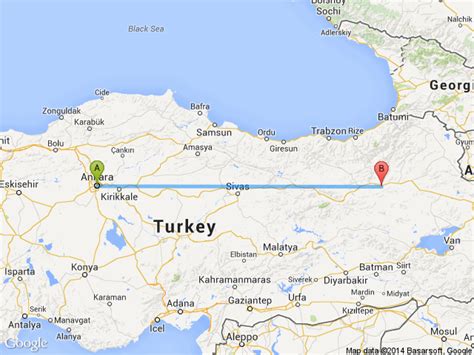 Erzurum ankara kaç km