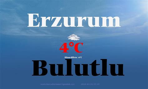 Erzurum hava durumu 15 günlük