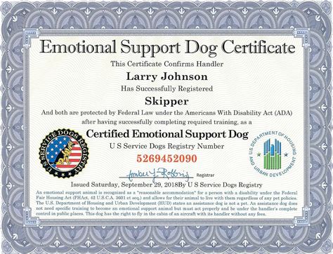 Esa certification dog. 