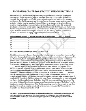 Escalation Clause Template Form Fill Out and Sign Printable PDF