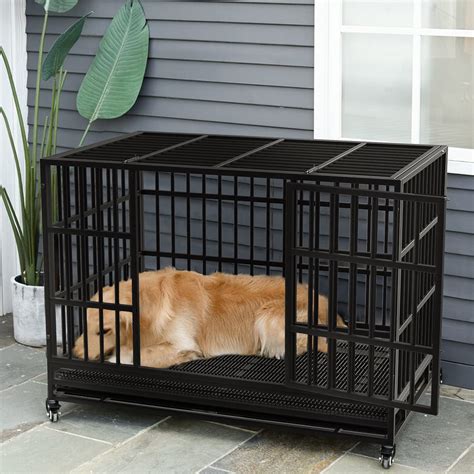 Escape proof dog crate. Oct 10, 2023 · This item: 38 inch Heavy Duty Indestructible XL Dog Crate Steel Escape Proof, Indoor Double Door High Anxiety Cage, Kennel with Wheels, Removable Tray Silver $149.99 $ 149 . 99 ($149.99/Count) Get it Dec 12 - 15 