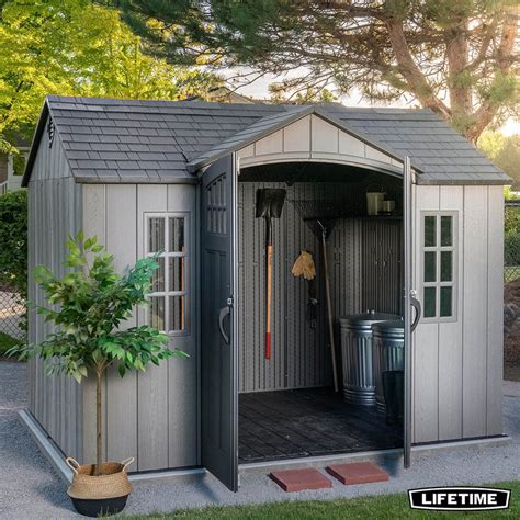 Lifetime Utility Shed, Gray Constructed of Double-Wall, High-de