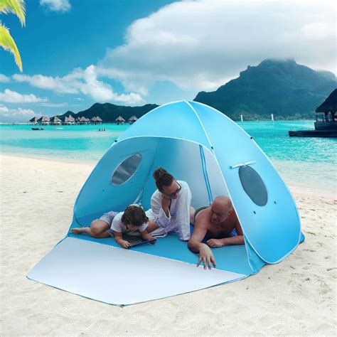 Escape the Sun's Glare with a Pop-Up Shade Tent for Your Beach Bliss!