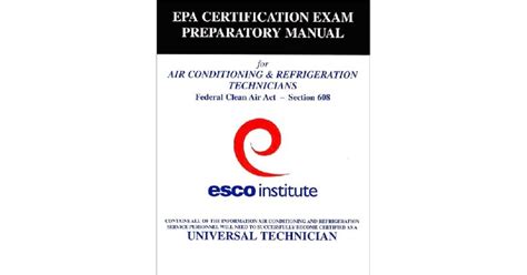Esco institute section 608 certification exam preparatory manual. - The complete handbook of novel writing by meg leder.