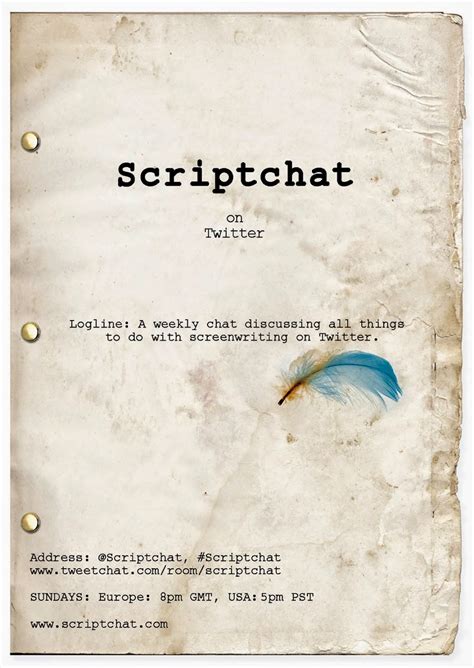 Right out of the gate, we created chat transcripts not only for those who missed the live events, but also as a much-needed resource for screenwriters in those early days of Twitter and beyond. . Escripchat