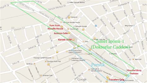 Eskişehir ismet inönü caddesi harita