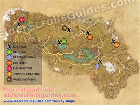 Eso the rift survey. Blackwood survey report map locations are indicated on the map below. Coordinates: Alchemy: 73.63 x 80.91. Blacksmithing: 52.02 x 64.99. Clothing: 45.14 x 44.93. Enchanting: 55.81×15.01. Jewelry: 72.35×55.93. Woodworking: 37.28×18.52. Thanks to everyone in the comments for help with finding the locations. 
