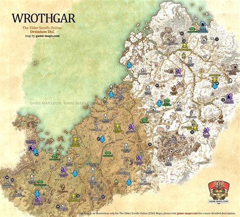 Location of Orsinium / Wrothgar Treasure Map 2 in Elder