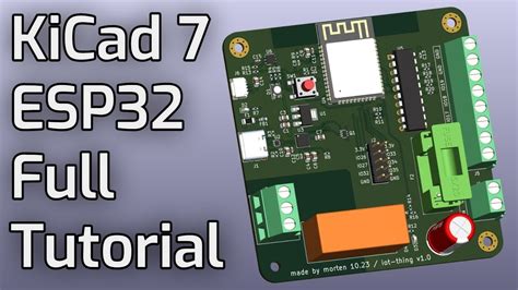Esp32 pcb design kicad.  FULL TUTORIAL + DESIGN FILES: How to Design a Custom ...