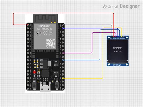 Esp32 tft display.  The angled design keeps the screen easy to read while sitting on y...