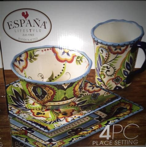 Get the best deals on espana dinnerware when you shop the largest online selection at eBay.com. Free shipping on many items | Browse your favorite brands ... Espana Lifestyle PASHA 8.5" 2 Salad Plates 2 Bowl By Don Swanson HandcraftedC61. $56.99. $16.99 shipping. Spanish Terracotta Yellow - Festive Set - Hand Painted From Spain.