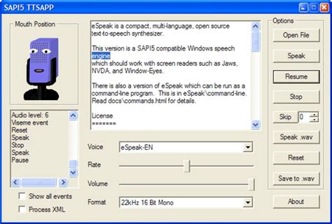 Espeak. Oct 9, 2013 · eSpeak is a compact open source software speech synthesizer for English and other languages. Its clear articulation and good intonation makes it suitable for listening to long text articles. 