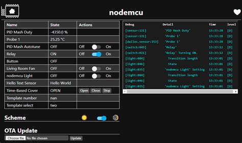 Esphome web server example.  CSS and JS URL’s are set to empty value, so n...