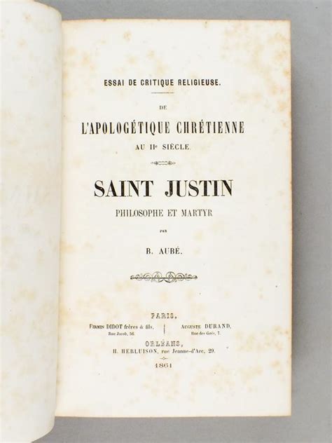 Essai de critique religieuse, de l'apologétique chrétienne au iie siècle, saint justin. - Tras las huellas del perro indígena.