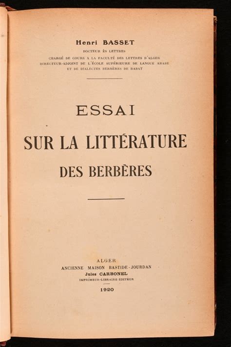 Essai sur la littérature des berbères. - Botanical illustration for beginners a step by step guide.