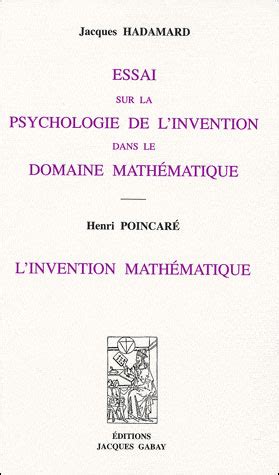 Essai sur la psychologie de l'invention dans le domaine mathematique. - Fundamentals of biochemistry voet 4th manual.
