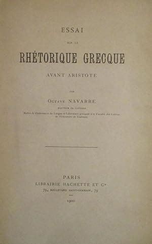 Essai sur la rhétorique grecque avant aristote. - Historia de los museos en españa.