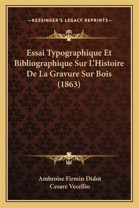 Essai typrographique et bibliographique sur l'histoire de la gravure sur bois. - Manuale di john deere 165 hydro.