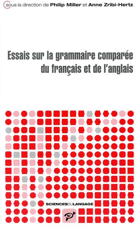 Essais sur la grammaire comparée du français et de l'anglais. - Harry johnson bartenders manual 1934 reprint.