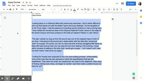 Essay Format Google Docs YouTube