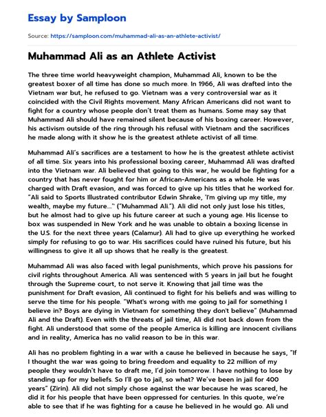 Essay about muhammad ali - xmpp.3m.com