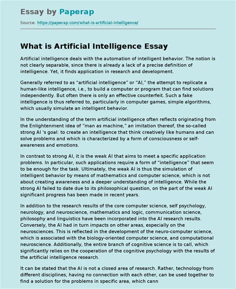 Essay ai. Essay AI is a powerful and versatile AI essay generator that can help you write essays, research papers, case studies, and more in any language and format. Use advanced AI models, smart outlining, extensive databases, and instant citation to create high-quality and plagiarism-free content. 