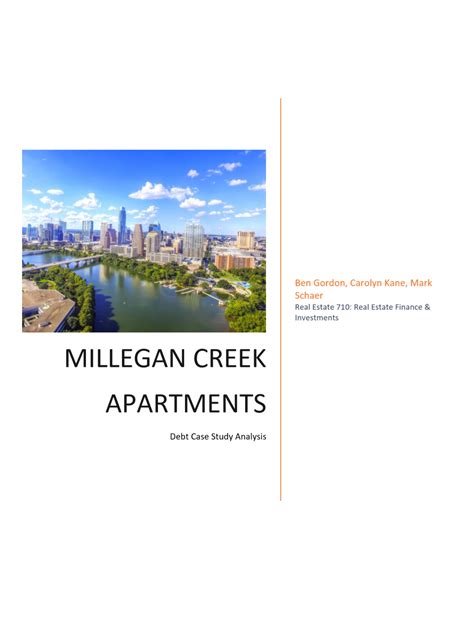 Essay on Millegan Creek Apartments - 2382 Words Bartleby