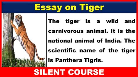 Essay tiger. The protagonist of the story is a young man who has fallen in love with the princess. Their love is forbidden, as the princess is of royal blood and the young man is of lower standing. When the king discovers their secret relationship, he is outraged and decides to subject the young man to the cruel choice between the lady or the tiger. 
