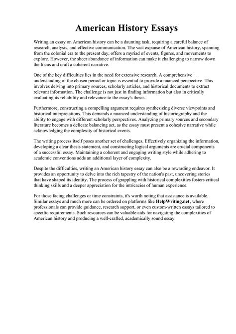 Essays in the History