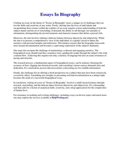 Essays theodore joadson biography pdf