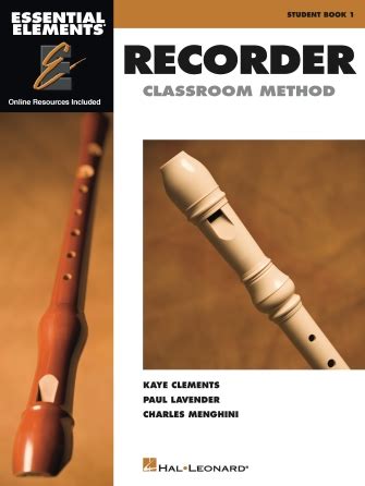 Essential Elements For Recorder Classroom Method Student Book 1 Book With Cd Rom