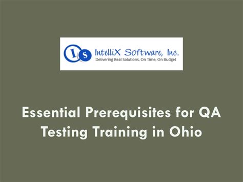 Essential Prerequisites for Training
