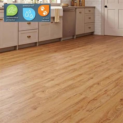 The surface of Lifeproof flooring is coa
